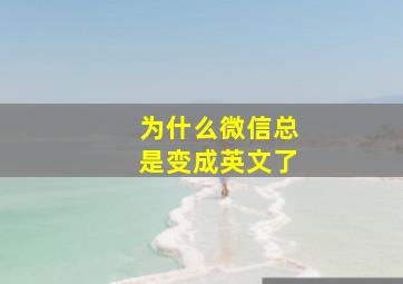 为什么微信总是变成英文了