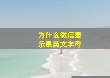 为什么微信显示是英文字母