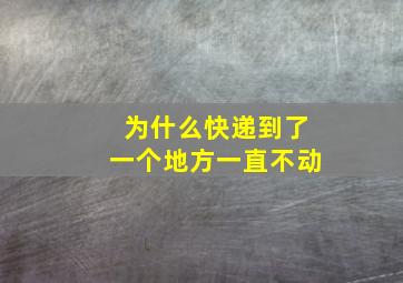 为什么快递到了一个地方一直不动