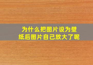 为什么把图片设为壁纸后图片自己放大了呢