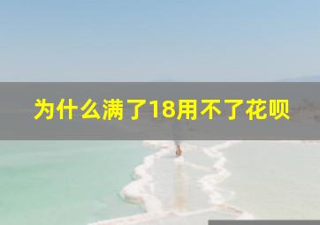 为什么满了18用不了花呗