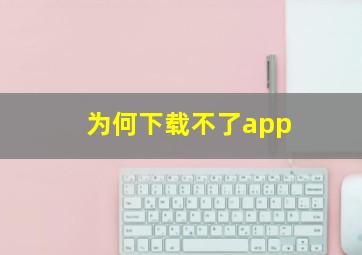 为何下载不了app