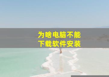 为啥电脑不能下载软件安装