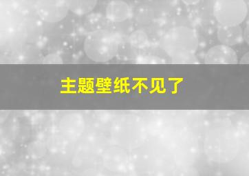 主题壁纸不见了