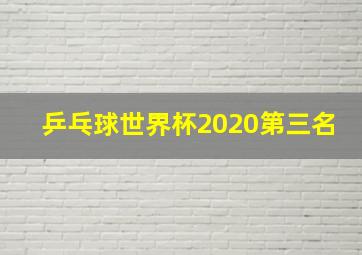 乒乓球世界杯2020第三名