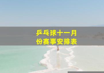 乒乓球十一月份赛事安排表