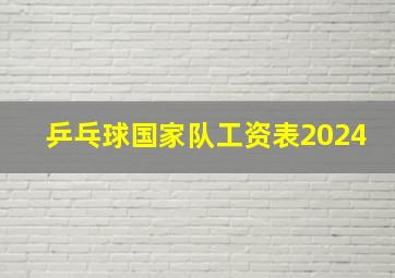 乒乓球国家队工资表2024