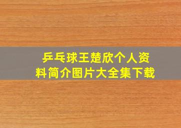 乒乓球王楚欣个人资料简介图片大全集下载