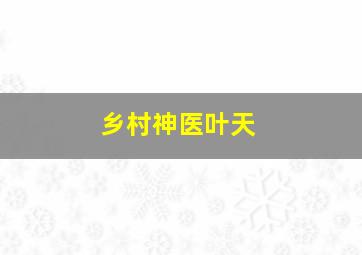 乡村神医叶天