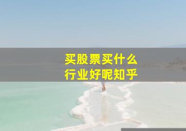 买股票买什么行业好呢知乎