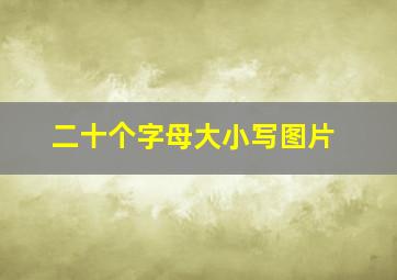 二十个字母大小写图片