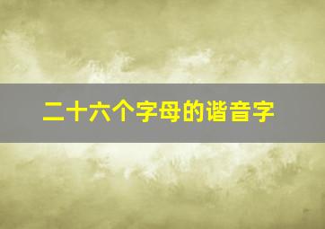 二十六个字母的谐音字