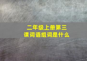 二年级上册第三课词语组词是什么