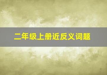 二年级上册近反义词题