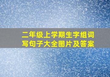 二年级上学期生字组词写句子大全图片及答案