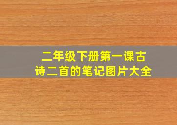 二年级下册第一课古诗二首的笔记图片大全