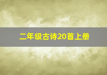 二年级古诗20首上册