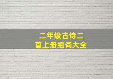 二年级古诗二首上册组词大全