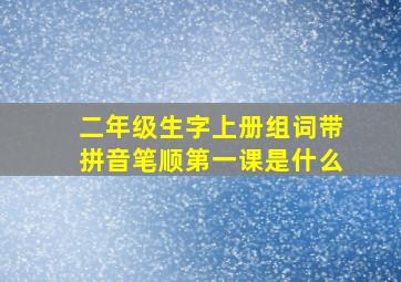 二年级生字上册组词带拼音笔顺第一课是什么