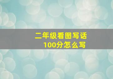 二年级看图写话100分怎么写