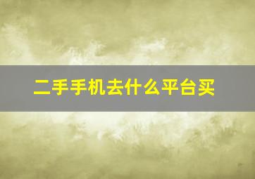 二手手机去什么平台买