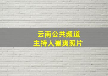 云南公共频道主持人崔爽照片