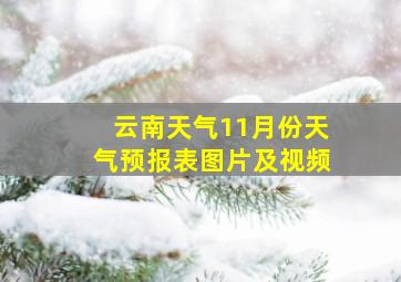 云南天气11月份天气预报表图片及视频