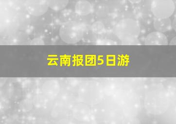 云南报团5日游