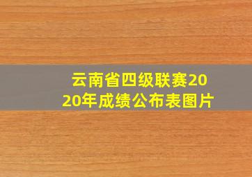 云南省四级联赛2020年成绩公布表图片