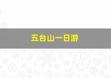 五台山一日游