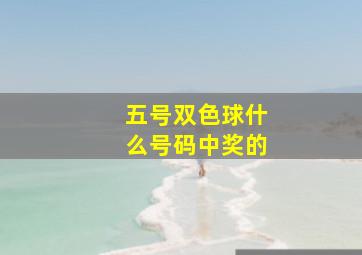 五号双色球什么号码中奖的