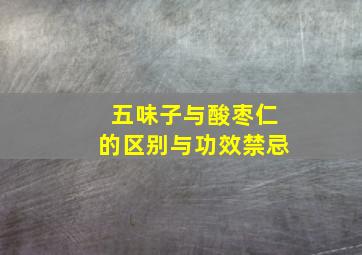 五味子与酸枣仁的区别与功效禁忌