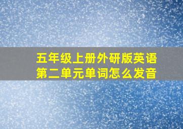 五年级上册外研版英语第二单元单词怎么发音