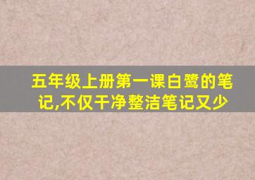 五年级上册第一课白鹭的笔记,不仅干净整洁笔记又少