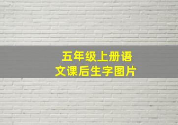 五年级上册语文课后生字图片