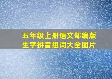 五年级上册语文部编版生字拼音组词大全图片