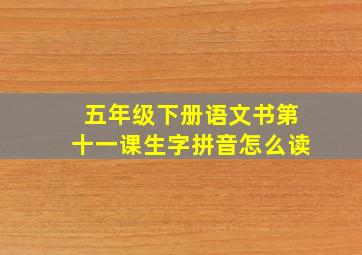 五年级下册语文书第十一课生字拼音怎么读