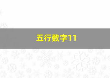 五行数字11