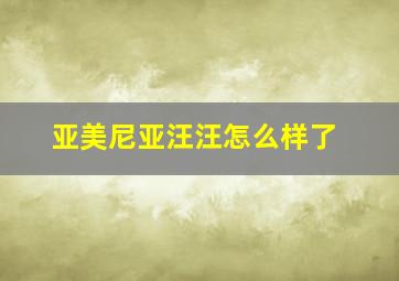 亚美尼亚汪汪怎么样了