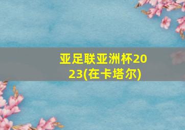 亚足联亚洲杯2023(在卡塔尔)