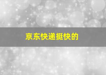 京东快递挺快的