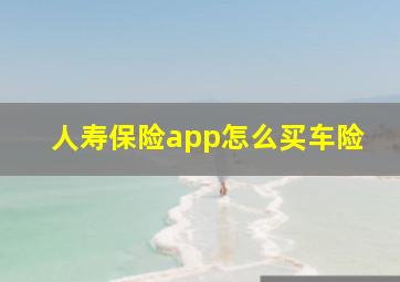 人寿保险app怎么买车险