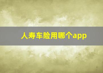 人寿车险用哪个app