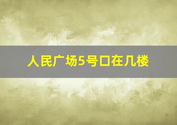 人民广场5号口在几楼