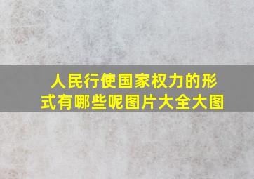 人民行使国家权力的形式有哪些呢图片大全大图