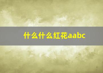 什么什么红花aabc