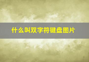 什么叫双字符键盘图片