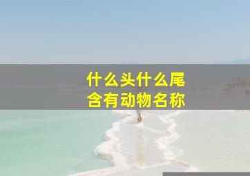 什么头什么尾含有动物名称