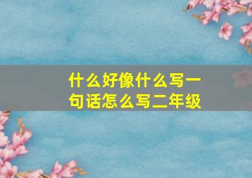 什么好像什么写一句话怎么写二年级