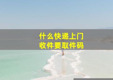 什么快递上门收件要取件码